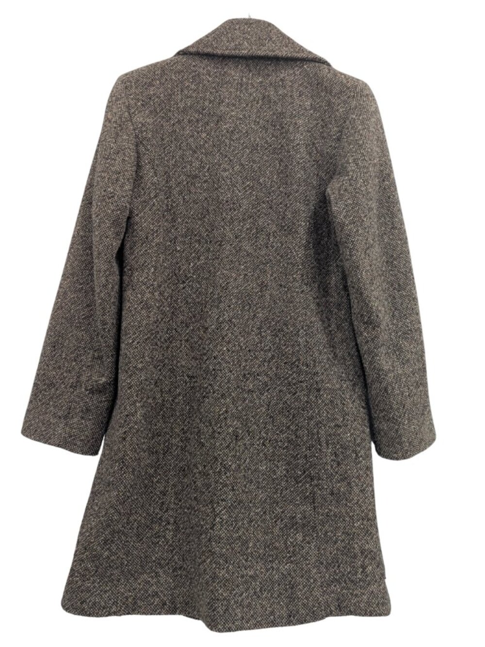 GUESS Brown Tweed Wool Blend A-Line Coat Women's M - Picture 6 of 12